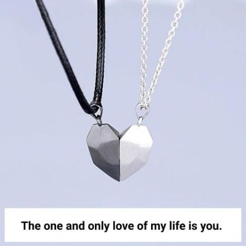 USA-CALI Elegant Couple Necklace Set packaging and product display view