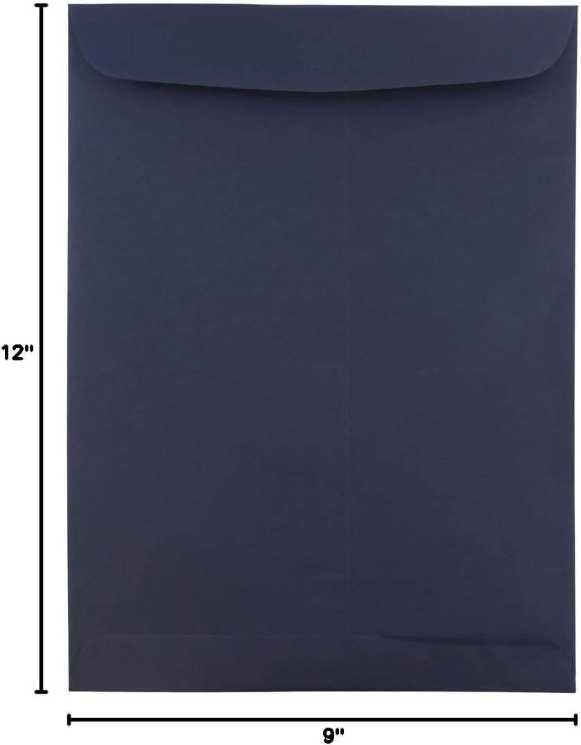 9 x 12 Open End Catalog Premium Envelopes - Navy Blue - 50/Pack - photo 3