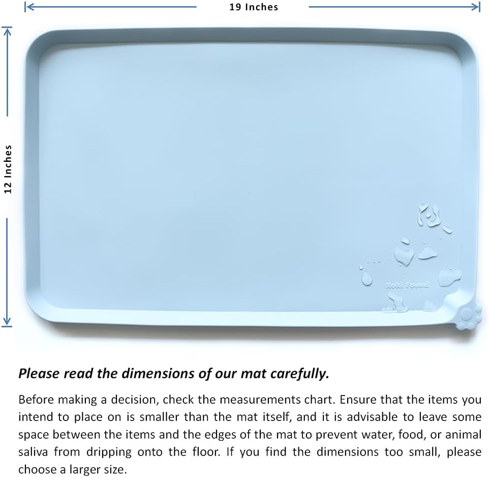 Silicone Pet Food Mats - Non Slip Bowl Placemats for Dogs & Cats - Waterproof, Suitable for Carpet - photo 5