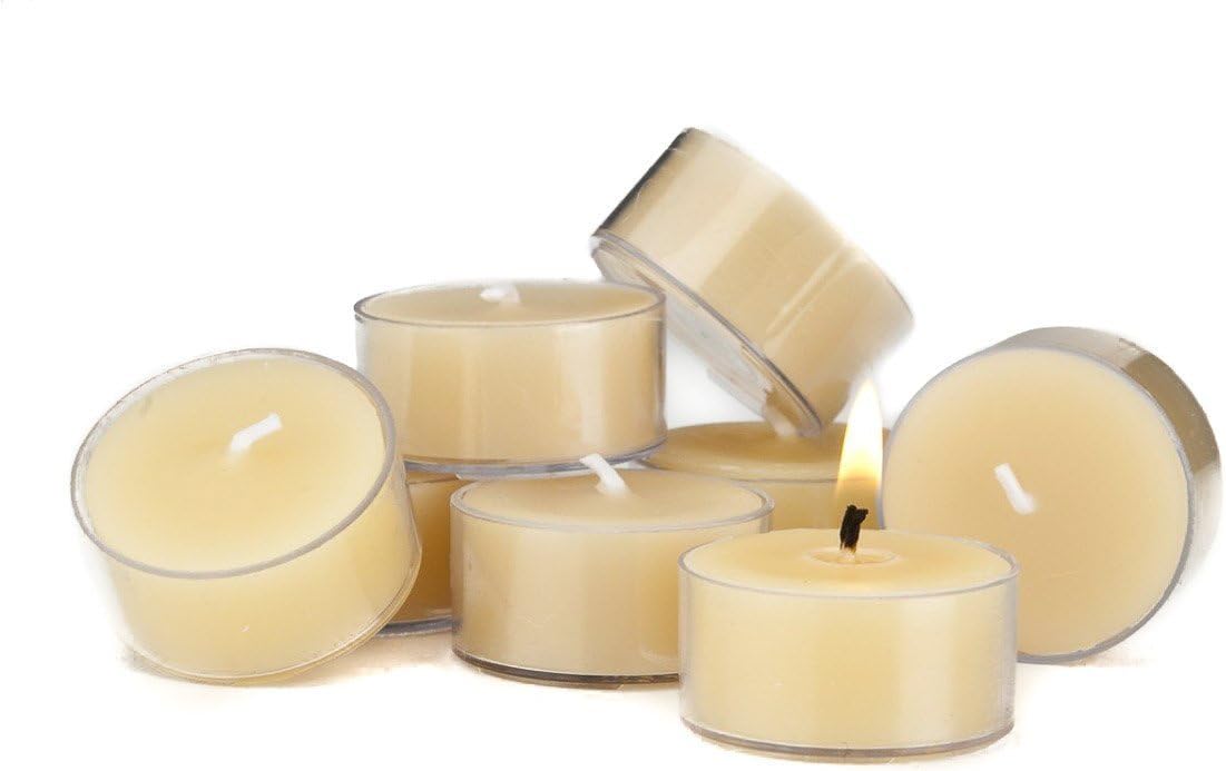 Beeswax Tea Light Candles, 100% Pure Natural Bees Wax, Ivory White Tea Lights, Fragrance Free, Paraffin - photo 5