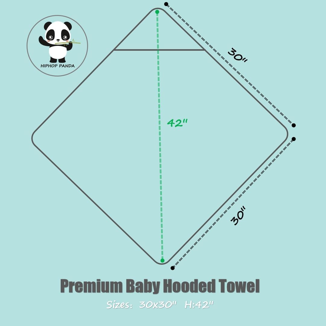 Bear Ear Hooded Baby Towel, Rayon Made from Bamboo, 30 x 30 Inch - photo 5