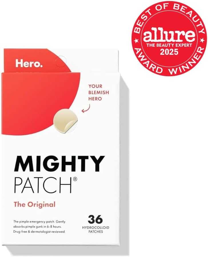 Mighty Patch Original by Hero Cosmetics — #1 Hydrocolloid Acne Pimple Patches 36 Count