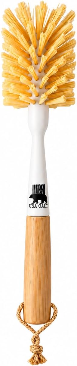 USA CALI bamboo bottle brush with nylon bristles