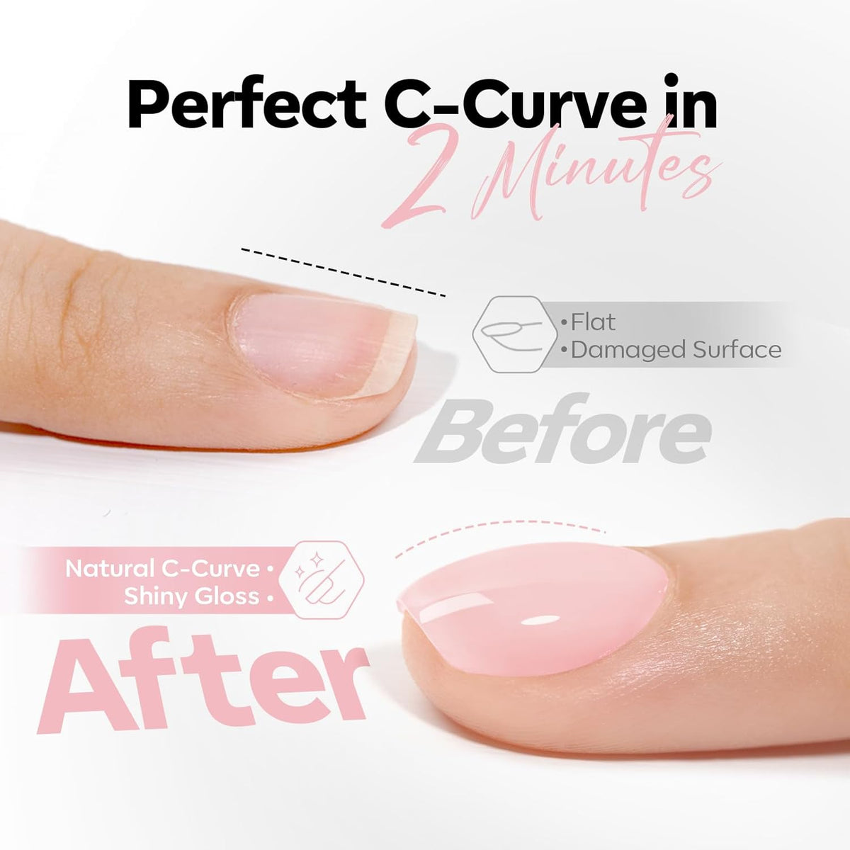 Builder Nail Gel in Nude Pink Glossy Jelly Finish - photo 5
