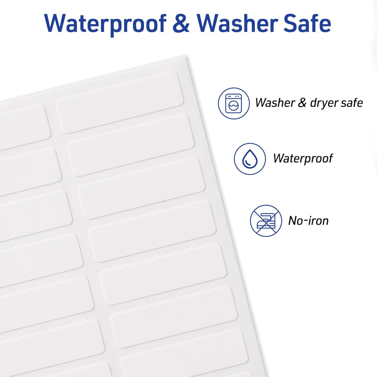 No-Iron Fabric Labels, 1/2" x 1-3/4", Washer and Dryer-Safe, 54 Total - photo 5