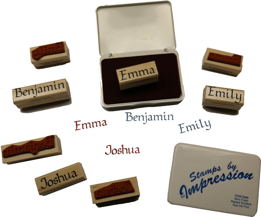 Savannah Name Rubber Stamp, Uppercase Letters, Red Rubber, Ink Pad Not Included - photo 4