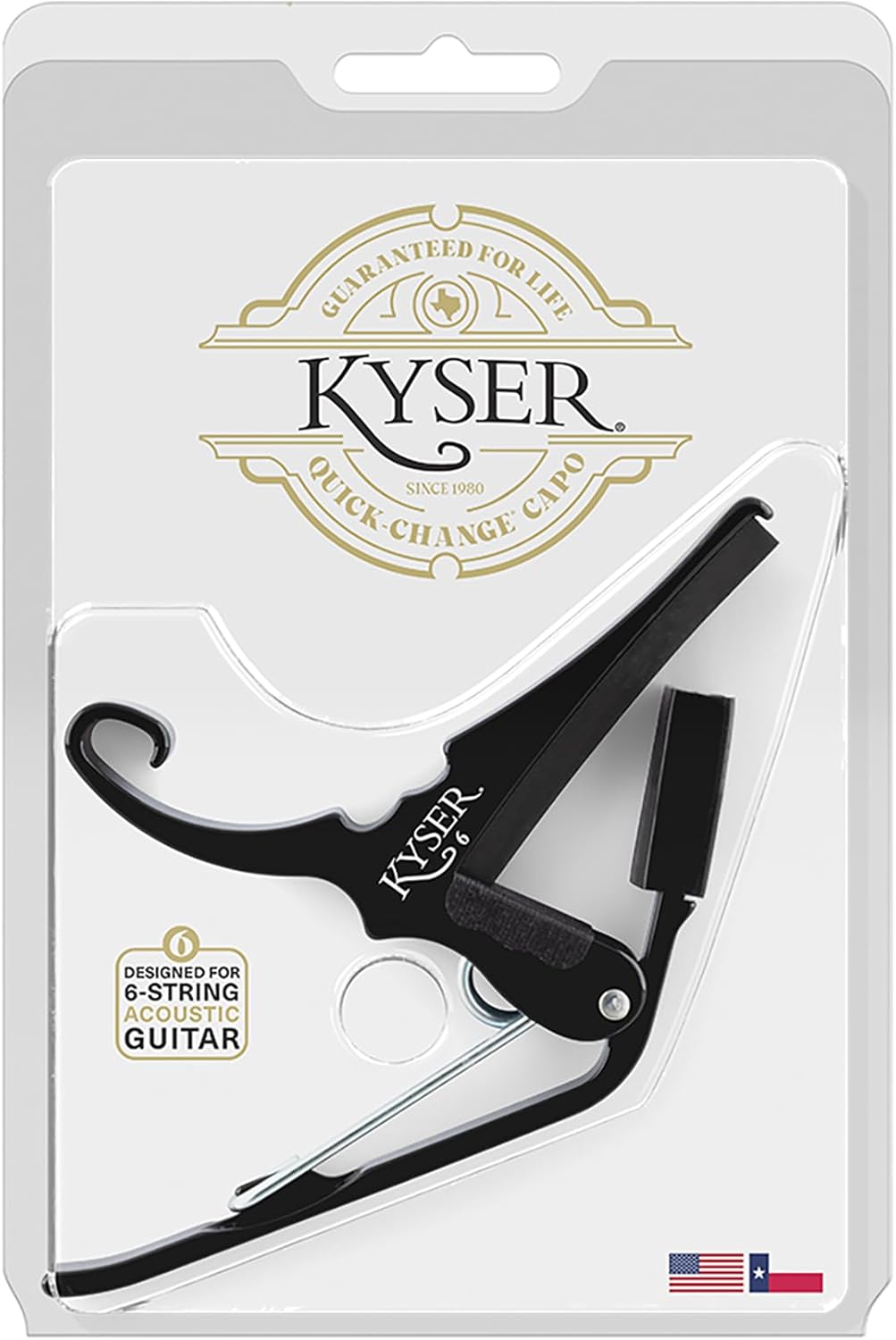 Quick-Change Guitar Capo for 6-String Acoustic Guitars, Black - photo 5