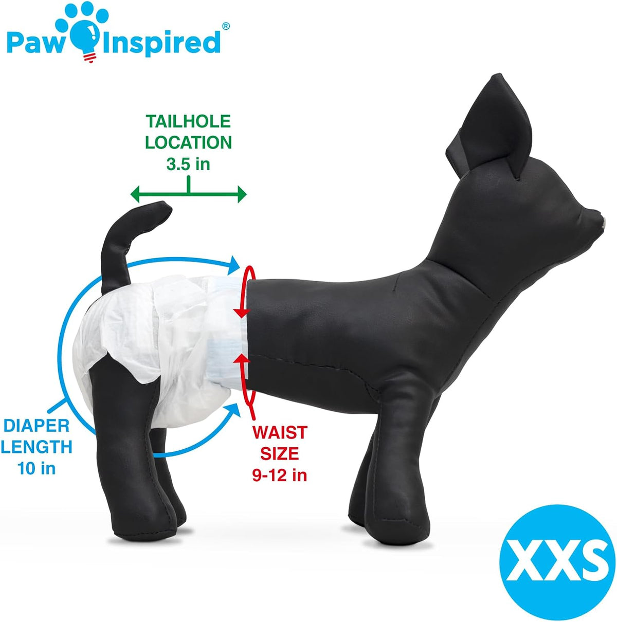 Disposable Dog Diapers, Female Dog Diapers Ultra Protection, Diapers for Dogs in Heat, Excitable - photo 5