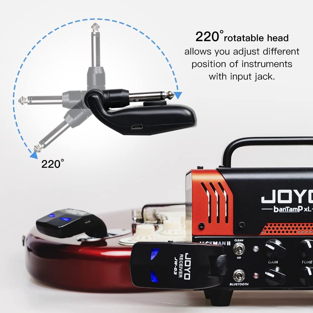 2.4GHz Wireless Guitar System 4 Channels Rechargeable Audio Wireless Transmitter Receiver for Guitar - photo 5
