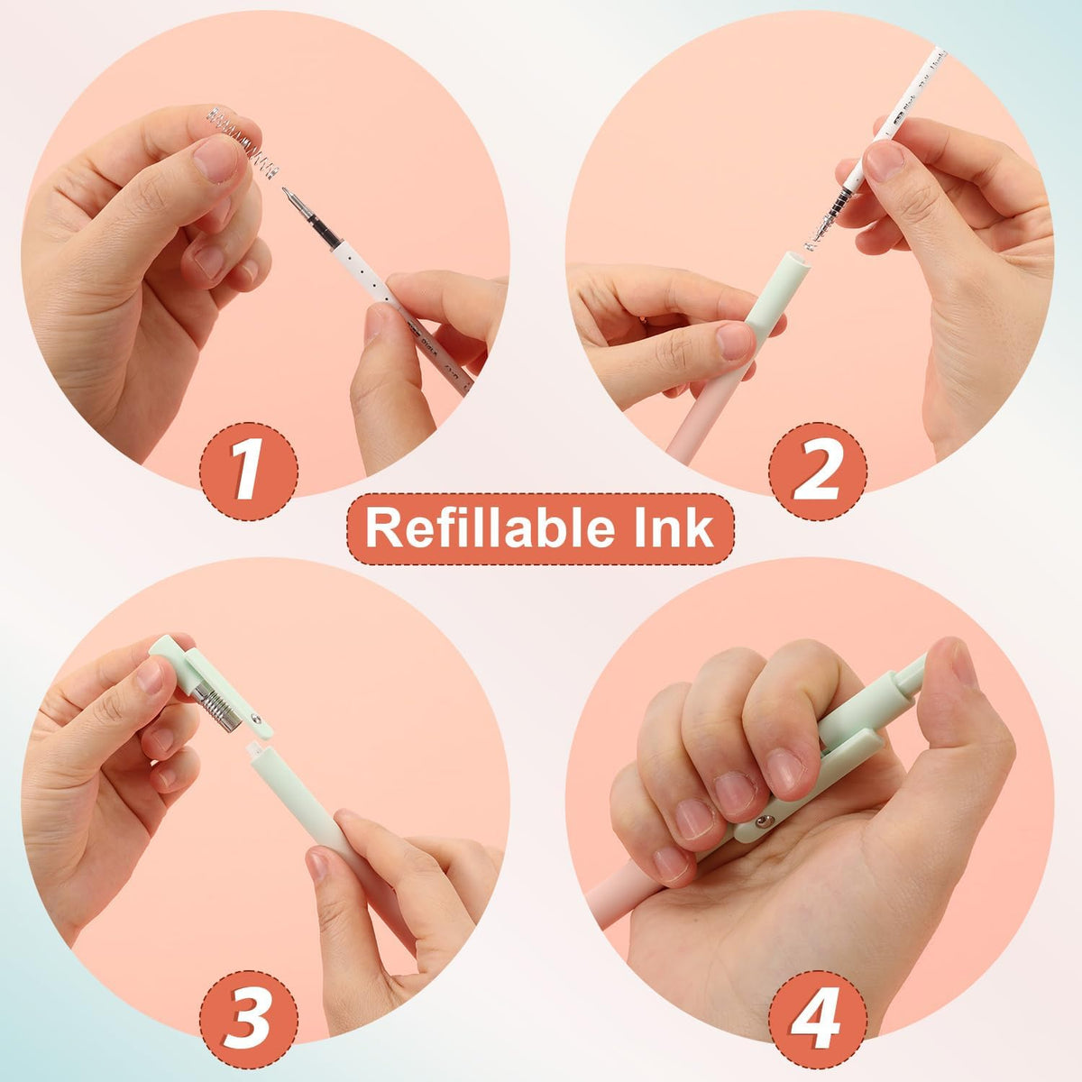 10pcs Gel Pens Black Ink Medium Point 0.7mm Pens Smooth Writing High-End Series Cute Ballpoint for - photo 5