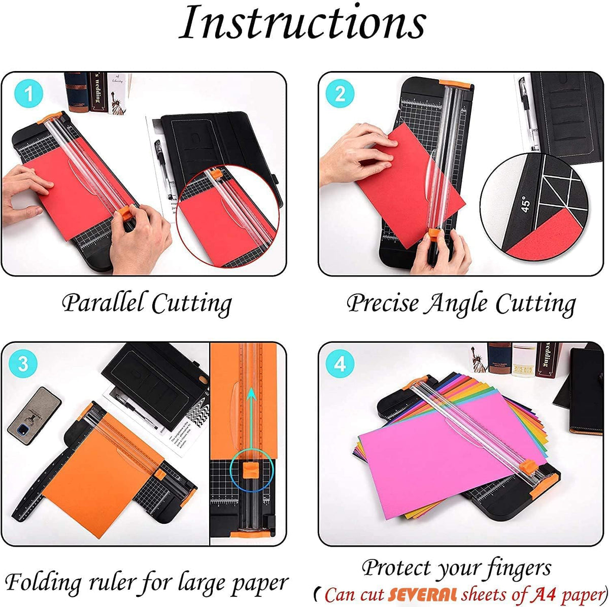 Paper Cutter 12 Inch Paper Trimmer Slider Crafting Scrapbooking - photo 5