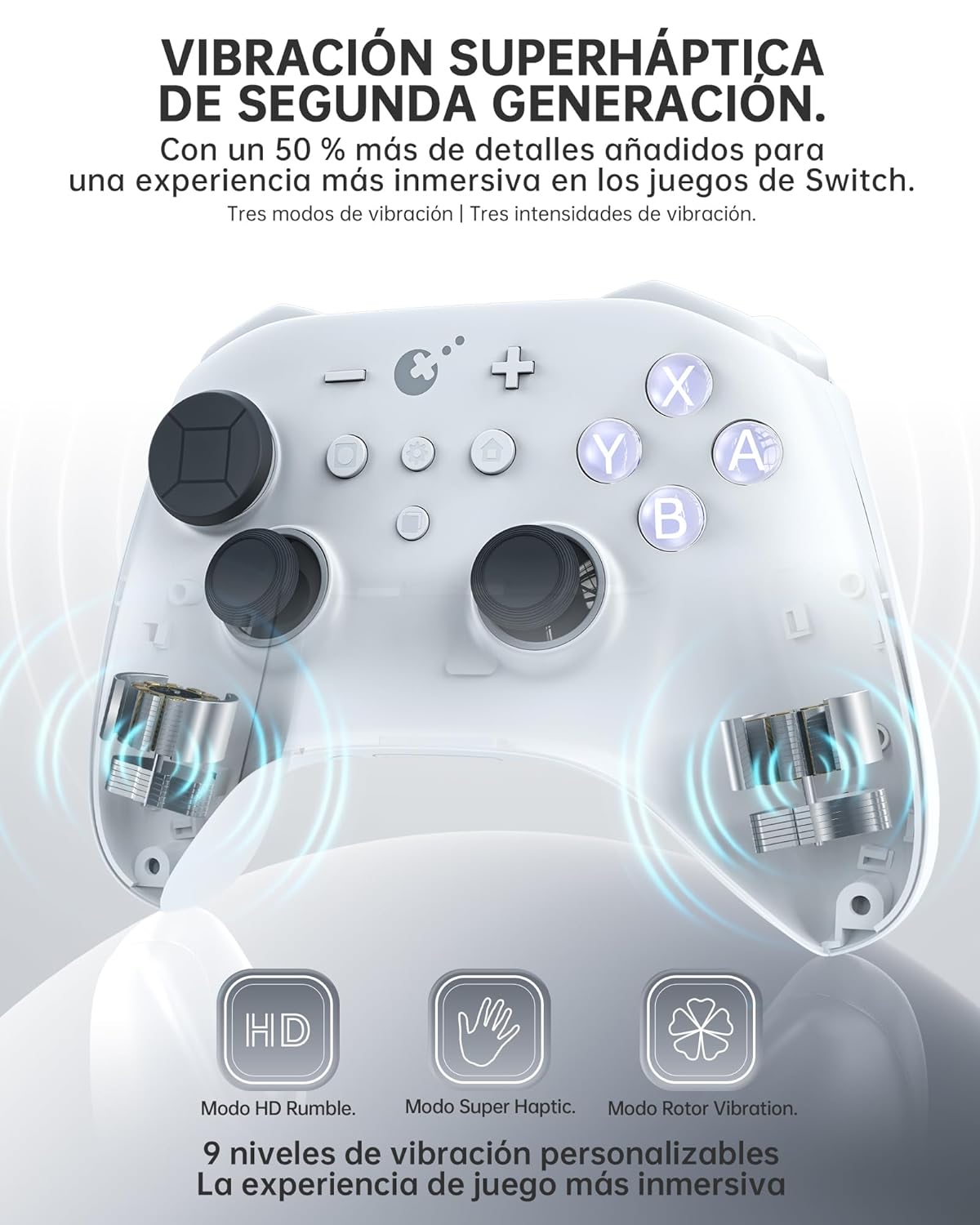 Wireless Controller for PC, Android, iOS, Switch 1/2, 720° Adjustable TMR Joystick, with 950mAh - photo 4