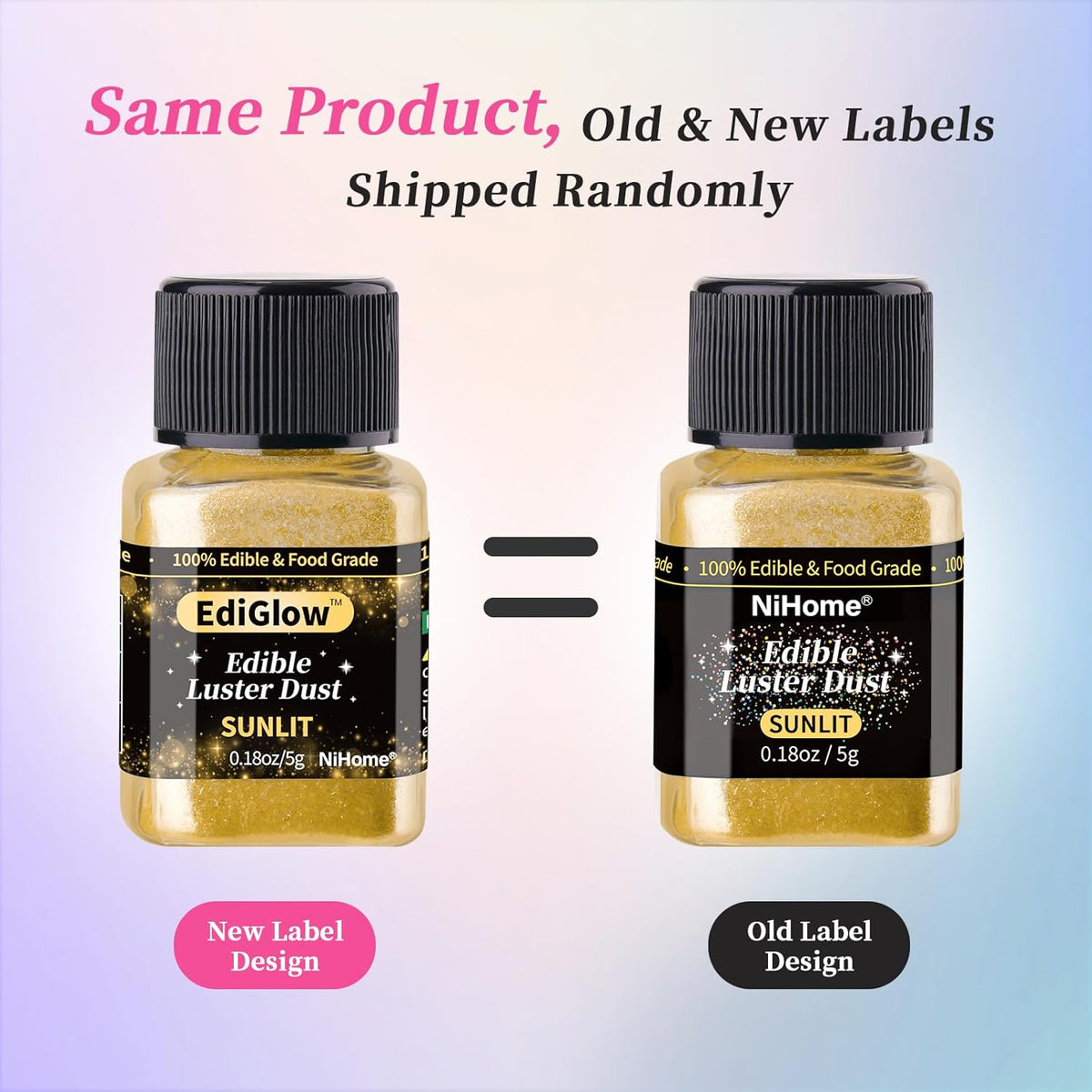 Iridescent Edible Food-Grade Glimmer Powder, 0.18 oz / 5 g - photo 5