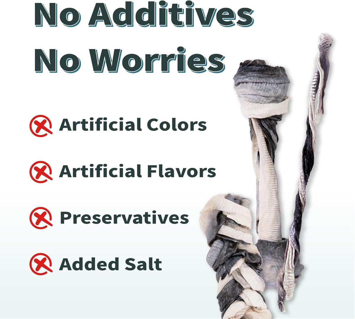 Dog Jerky, 100% Fish Skin Dog Treats, Tough Grain-Free Rawhide Alternative, Natural Dog Jerky Treats - photo 5