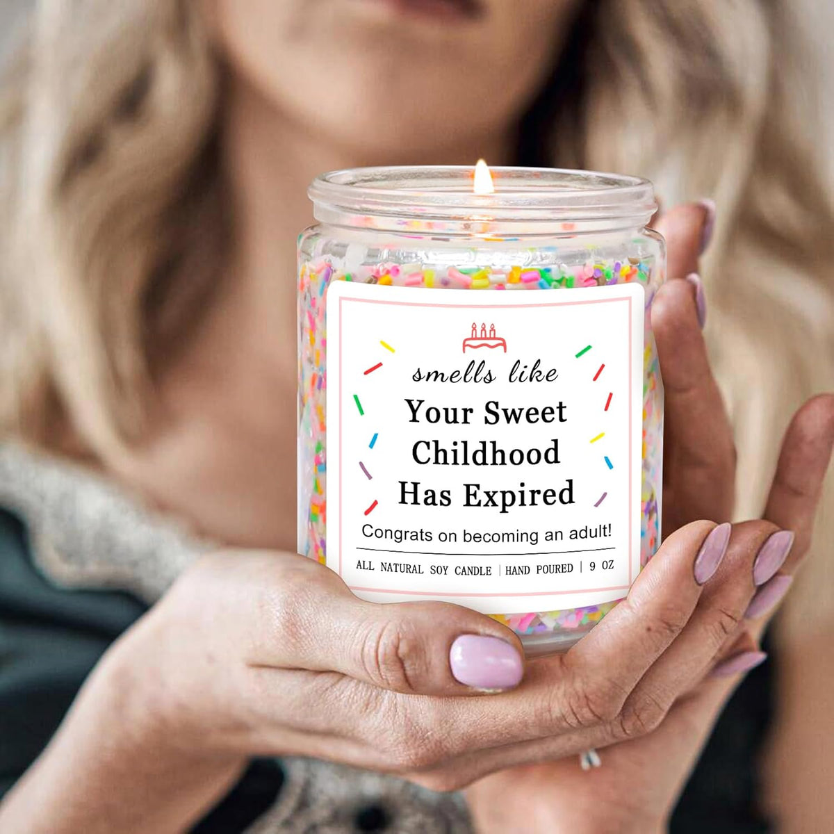 18th Birthday Vanilla Birthday Cake Scented Candle for Girls - photo 5