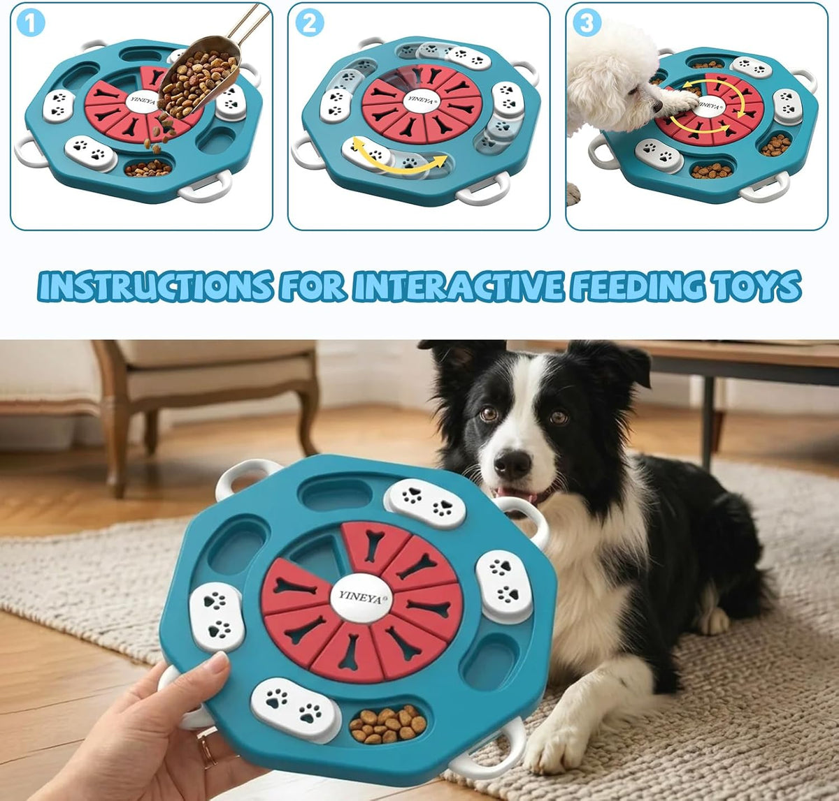 Dog Puzzle Enrichment Toy for Treat Training Games - photo 5