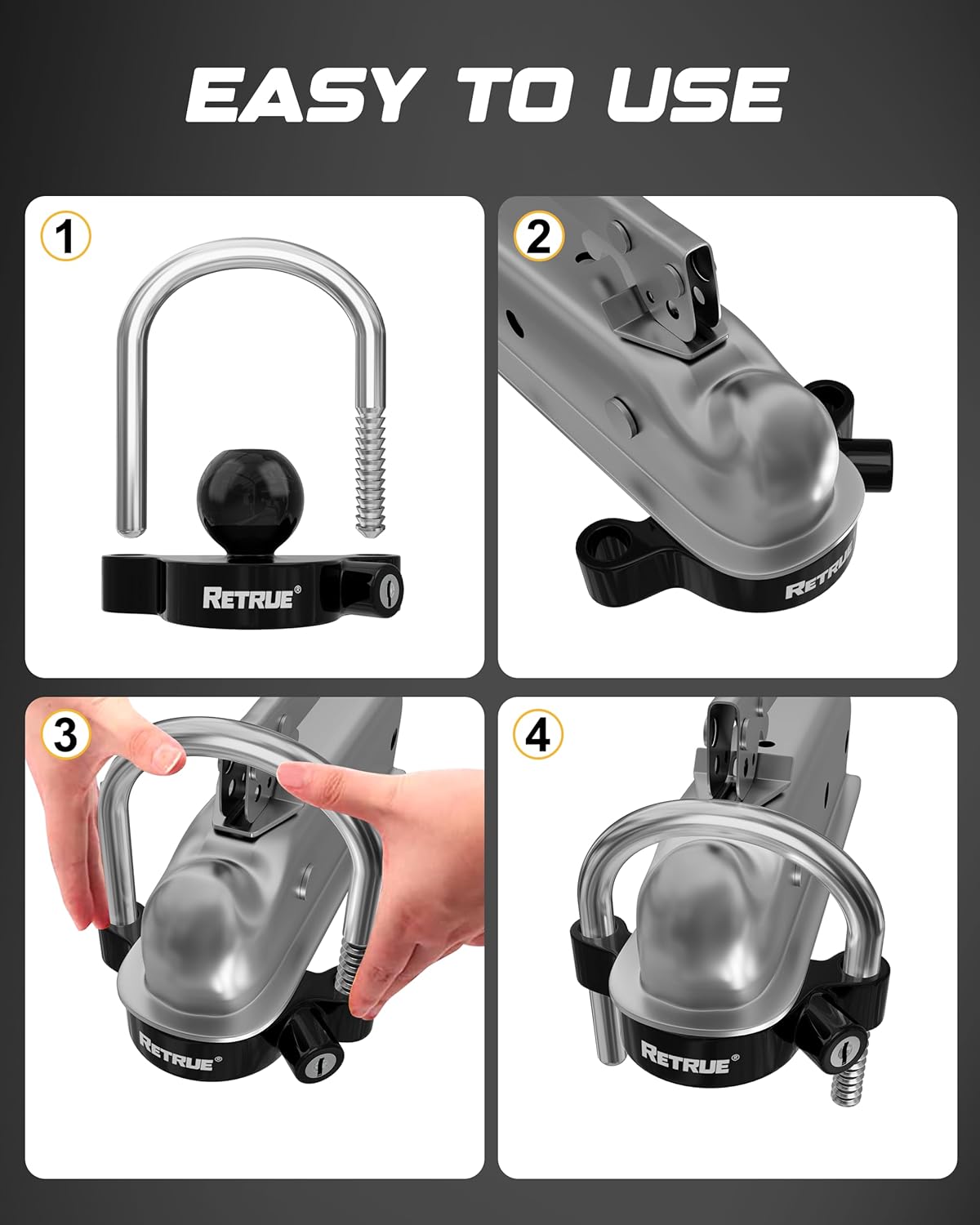 Universal Coupler Lock Trailer Locks Ball Hitch Trailer Hitch Lock - photo 5