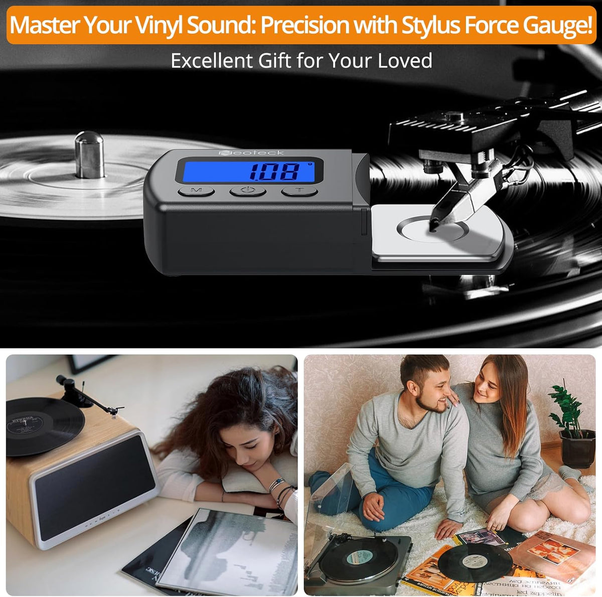 Digital Turntable Stylus Force Gauge 0.01g/5.00g with Blue LCD Backlight Turntable Stylus Pressure Gauge - photo 5