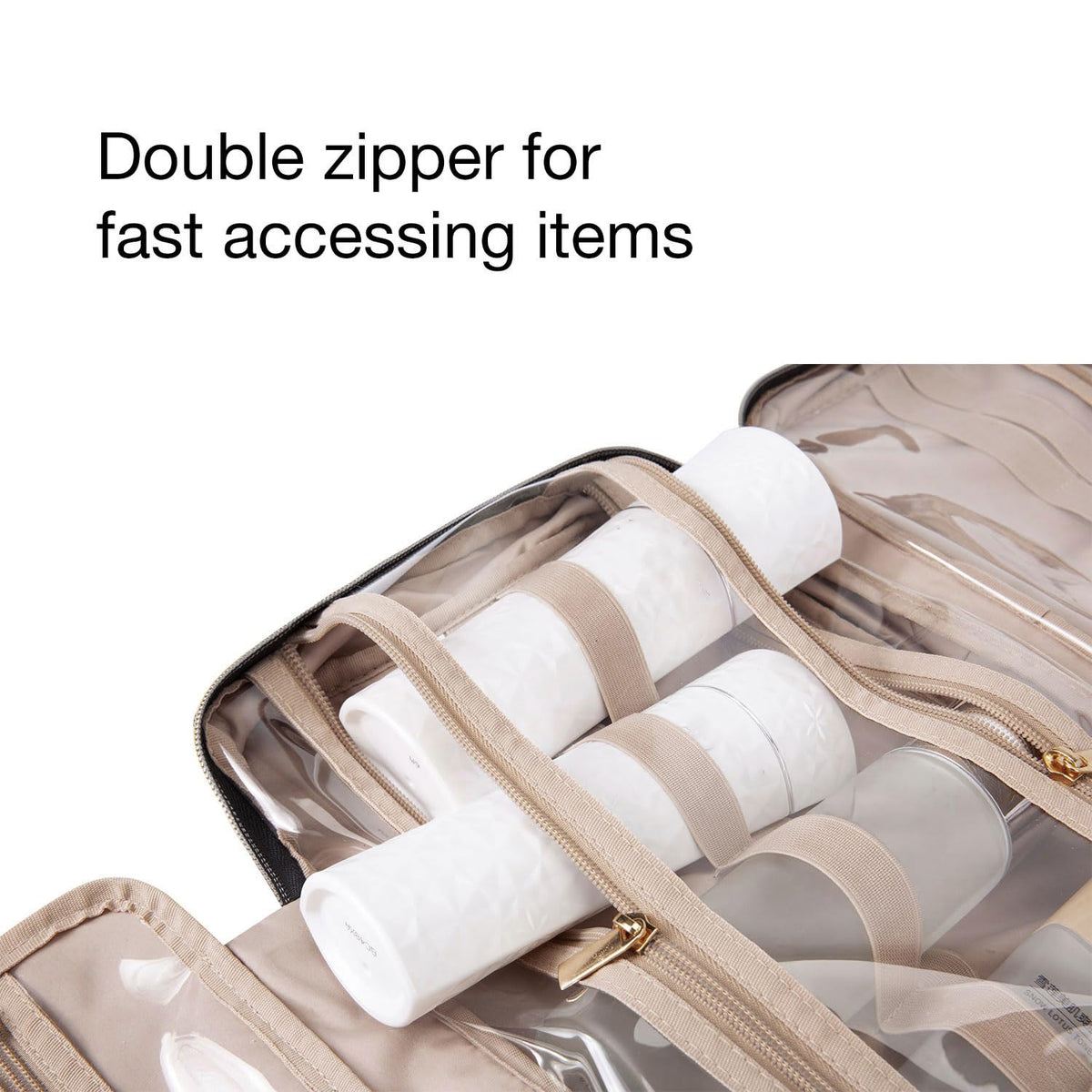 Toiletry Bag Travel Bag with Hanging Hook, Water-resistant Makeup Cosmetic Bag Travel Organizer for - photo 5