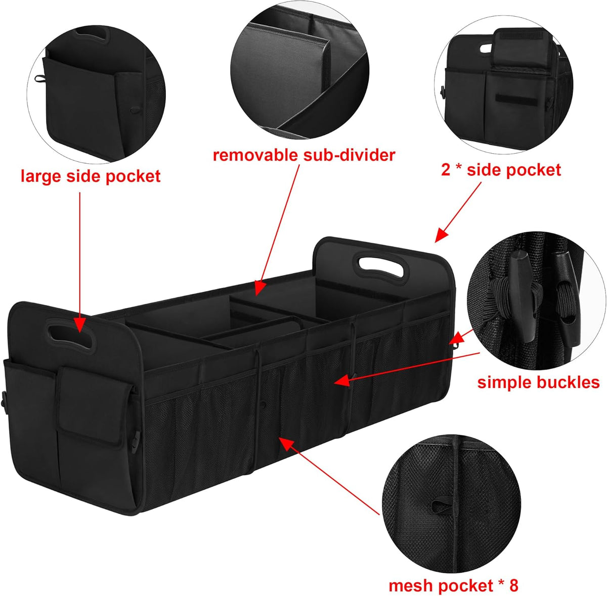 Large Capacity Trunk Organizer, Waterproof Car Accessory - photo 5