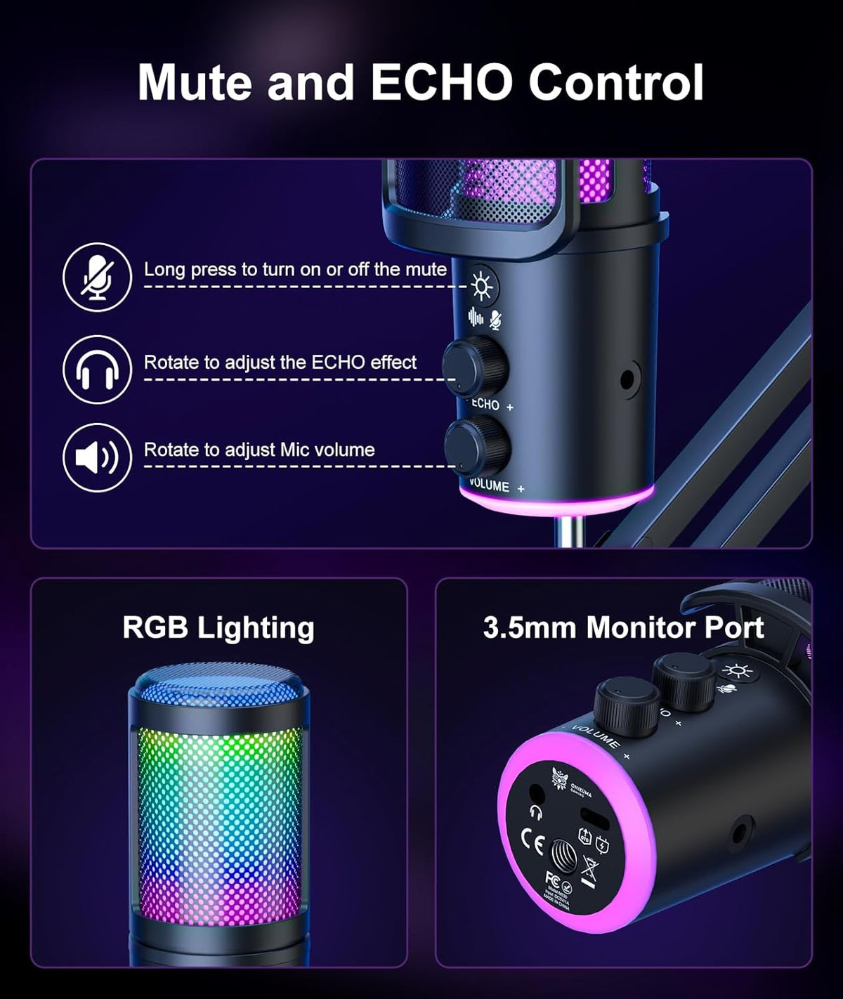Gaming USB Condenser Microphone with Boom Arm - photo 5