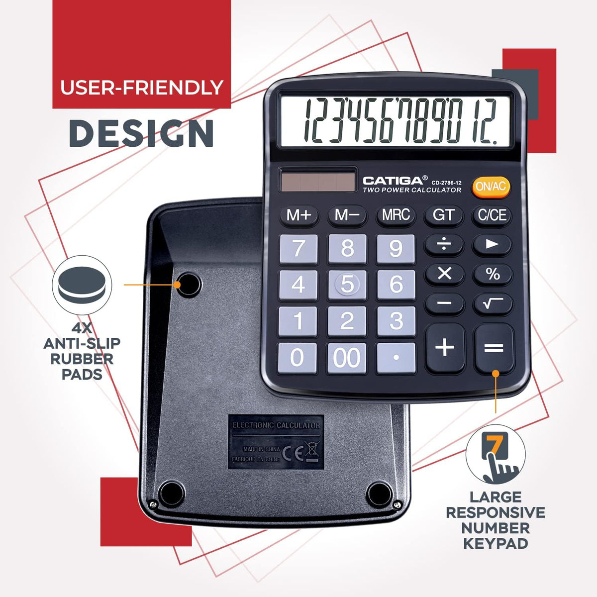 12-Digit Desktop Calculator with Large LCD - photo 5