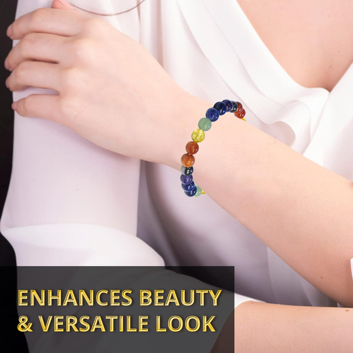 Healing Crystal Bracelet for Women and Men – 8mm Round Beaded Bracelet for Men and Women – Unisex - photo 5