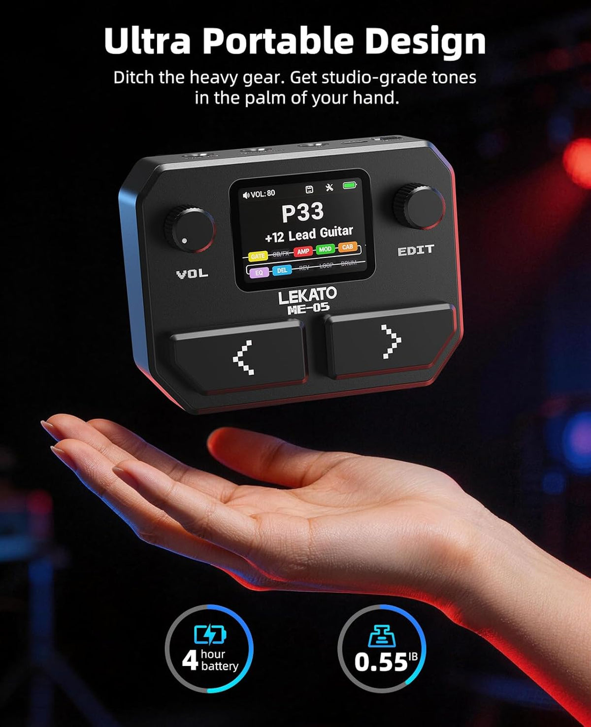 Multi Effects Guitar Pedal with Amp Models, Cab Sims, Looper, Drum Rhythms, NAM/IR Support, USB Audio - photo 5