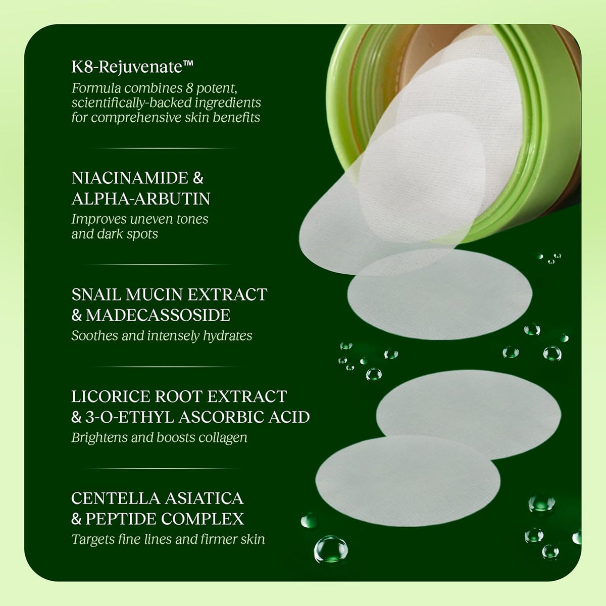 Toning Polish Pads for Dark Spots, Wrinkles & Dull Skin - 100 Count - photo 5