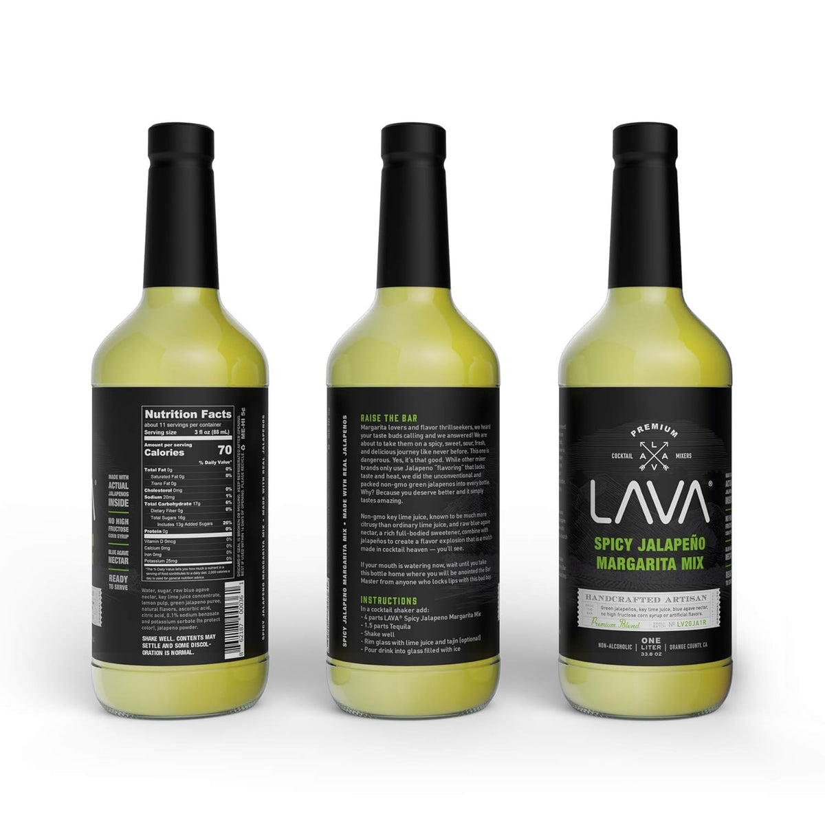 Premium Spicy Jalapeño Margarita Mix, 1-Liter Glass Bottle - photo 5