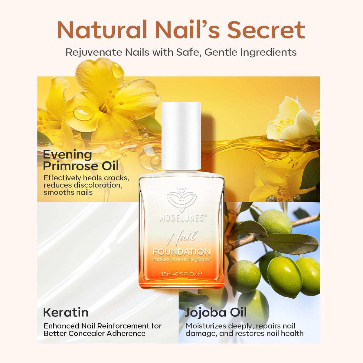 Milky White Nail Strengthener and Repair Polish, 15ml - photo 5