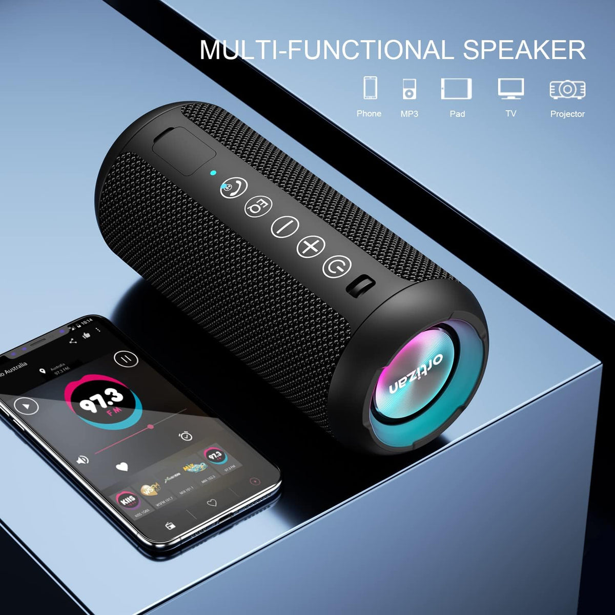 Portable Bluetooth Speaker (1nd Gen), IPX7 Waterproof, Wireless, Big Sound and Deep Bass, TWS Pairing - photo 5