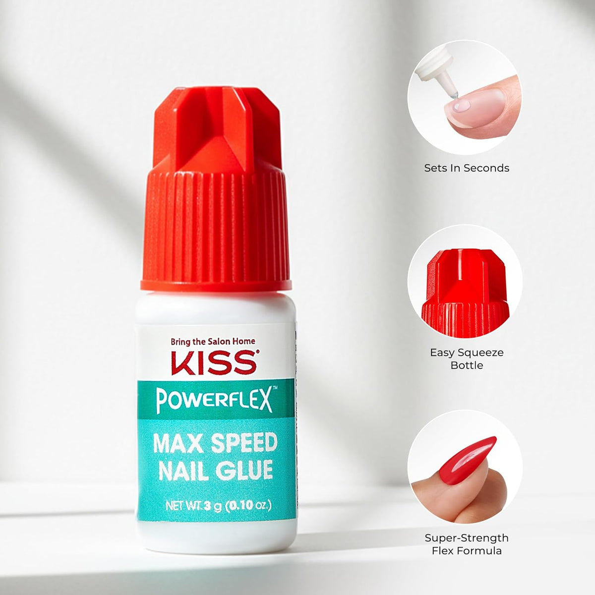 Maximum Speed Nail Glue - Fast Drying Adhesive for Glue-On Nails & Repairs with Nozzle Tip Applicator - photo 5