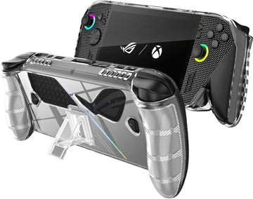 Protective Case with Kickstand for ASUS ROG Xbox Ally X 2025 - Shockproof TPU Cover with Stand, Non - Slip & Anti- Collision Handheld Game Console Accessories (Transparent)