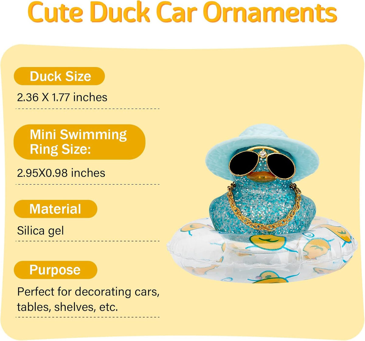 Car Duck Dashboard Ornament with Accessories - photo 5