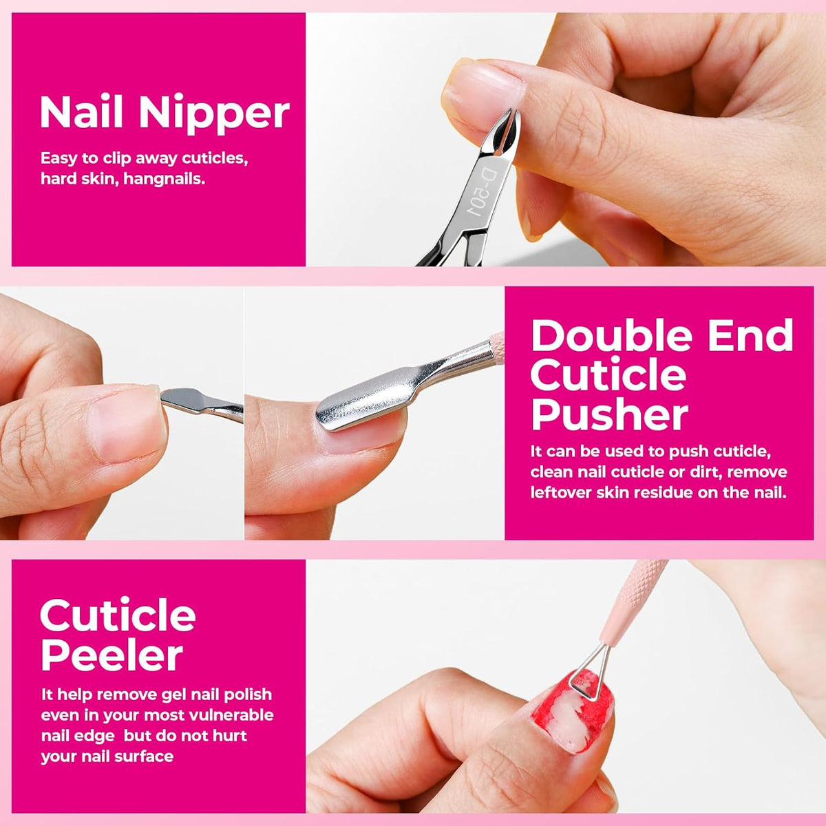 Manicure Prep Tools Set with Nail Files, Buffers and Cuticle Care Tools - photo 5