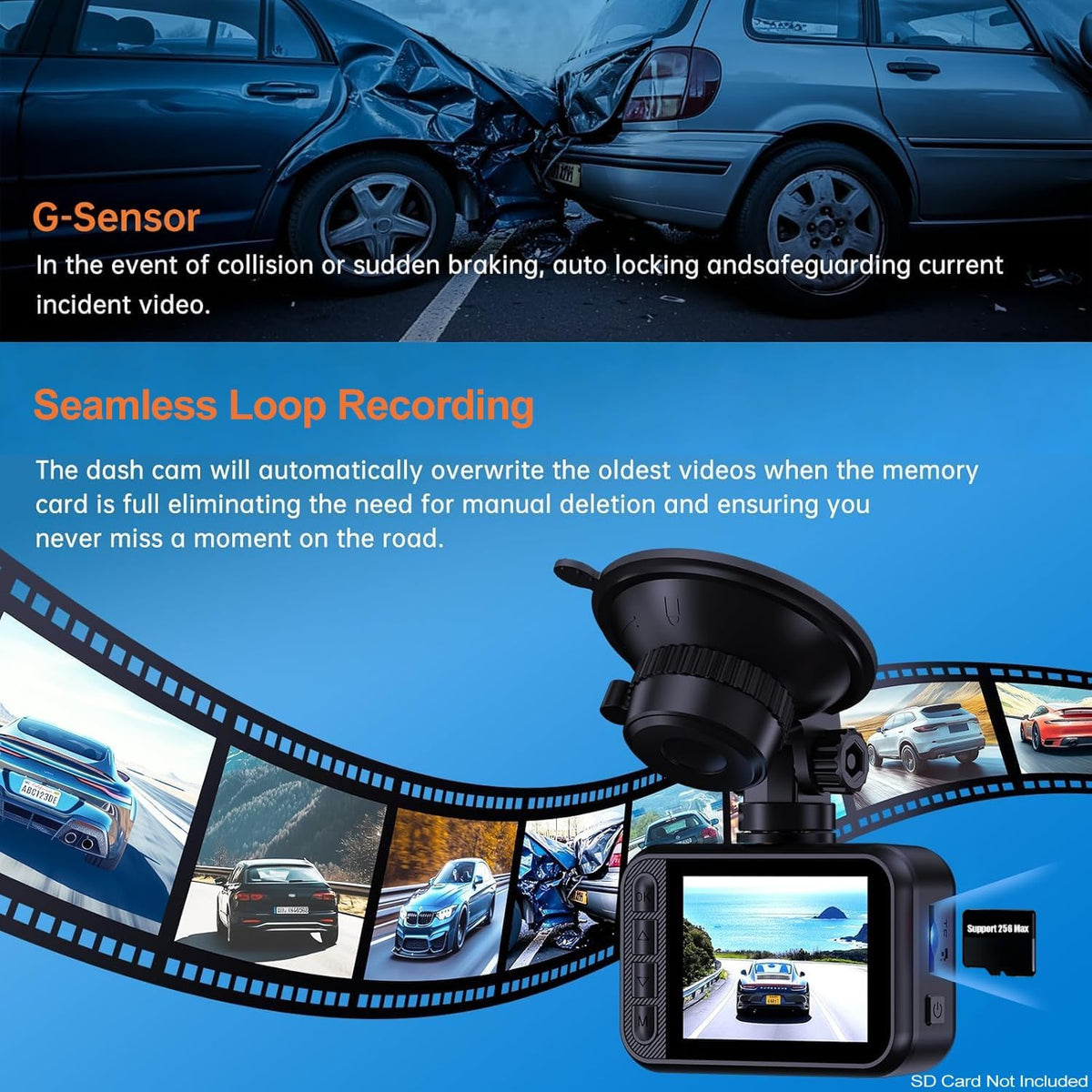 Front and Rear 2.5K Dual Dash Camera for Cars - photo 5