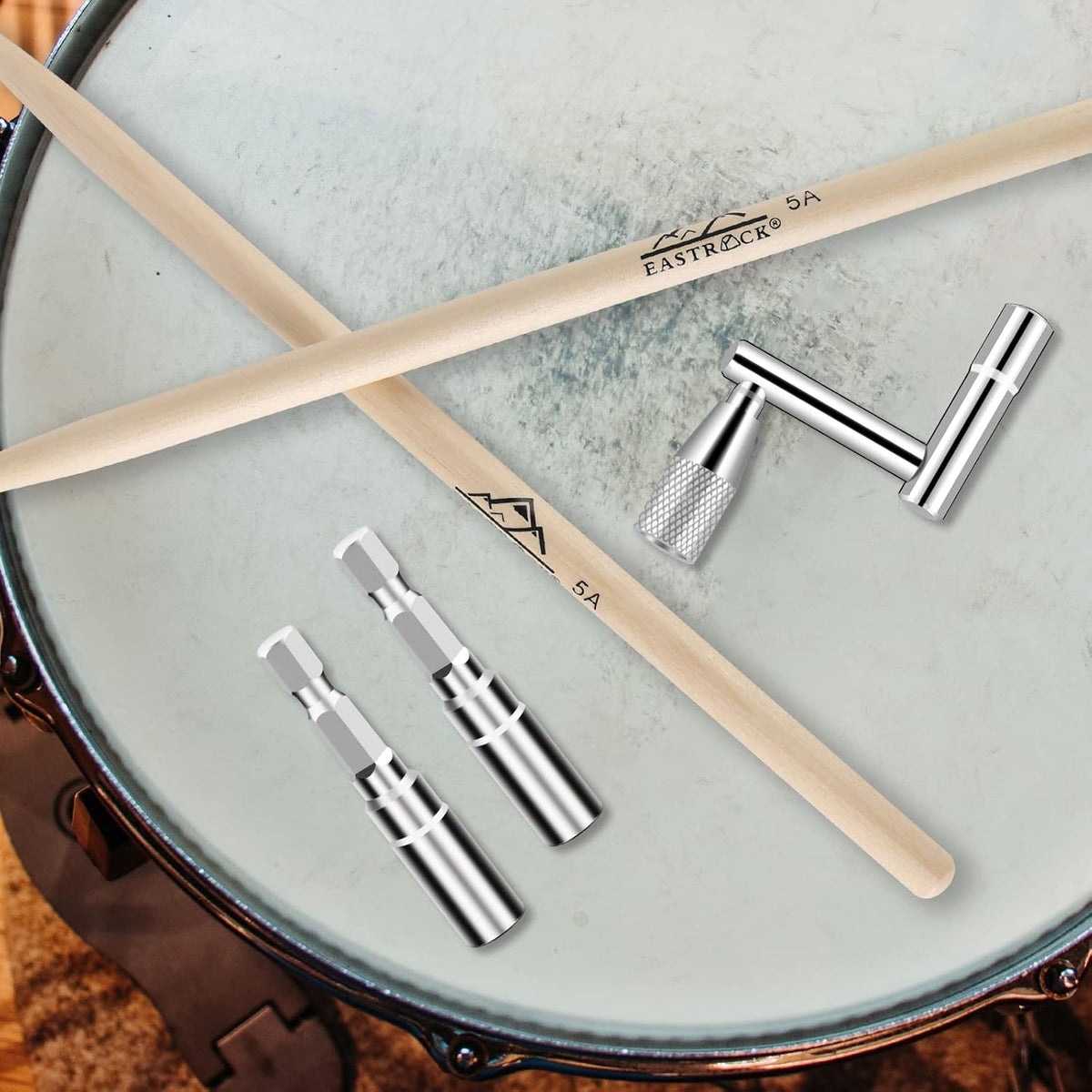 Drum Key Drill Bit Drum Tuning Key 3pcs Drum Key Percussion Tunner Tool for Drum Accessories - photo 5