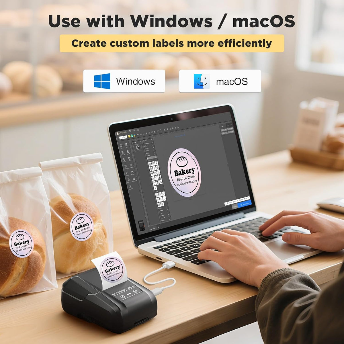 Pro Bluetooth Label Maker Machine with Tape, Wide Waterproof Label, Versatile App with 30+ Fonts and - photo 5