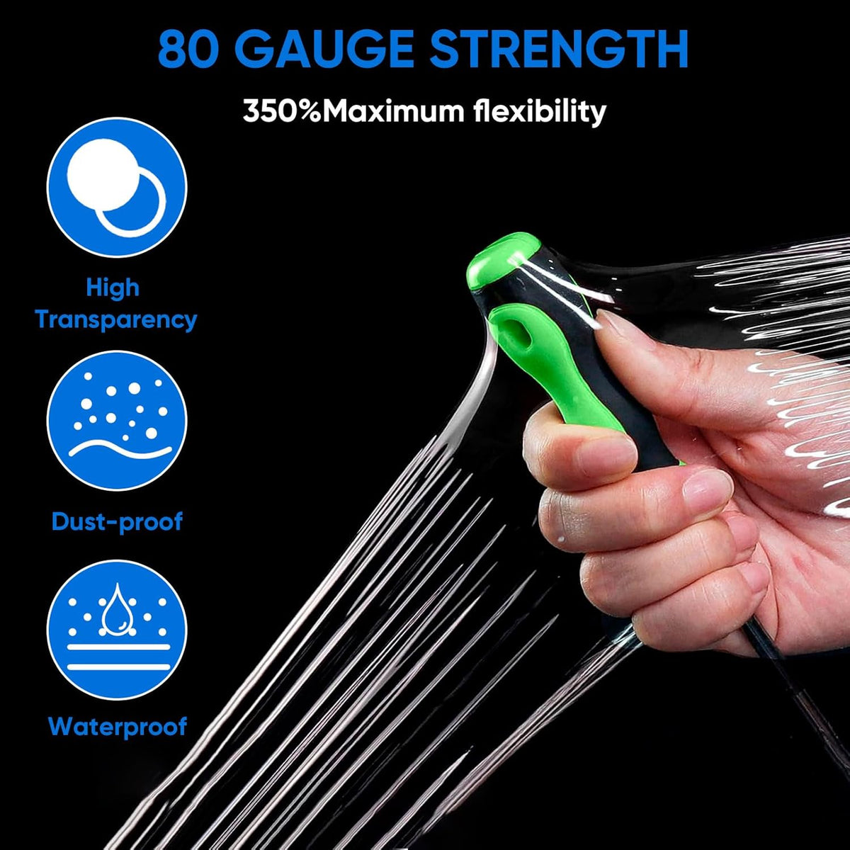 2Pk Stretch Wrap Stretch Film Roll, 1000ft Industrial Strength 5 inch Wide Clear Plastic Wrap with - photo 5