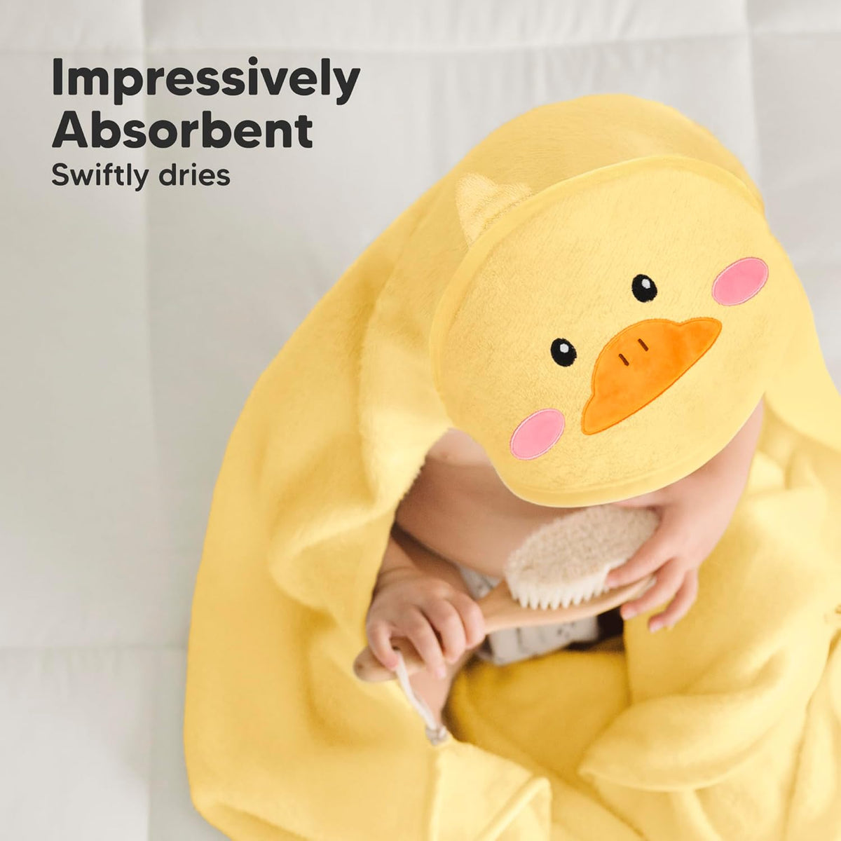 Duck Hooded Baby Towel for Newborns and Toddlers - photo 5
