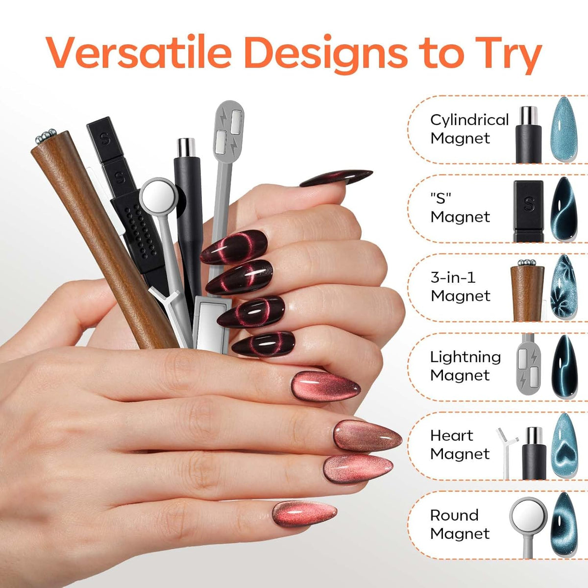 Cat Eye Magnet Set for Gel Nail Art - photo 5