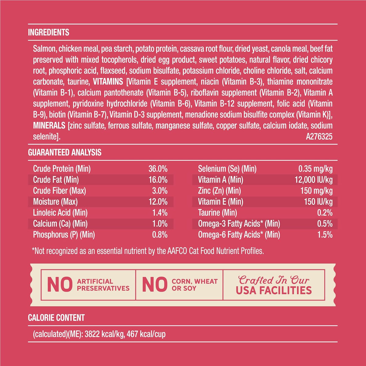 Grain Free Salmon & Sweet Potato Dry Cat Food for Adult Cats, 4 lb Bag - photo 5