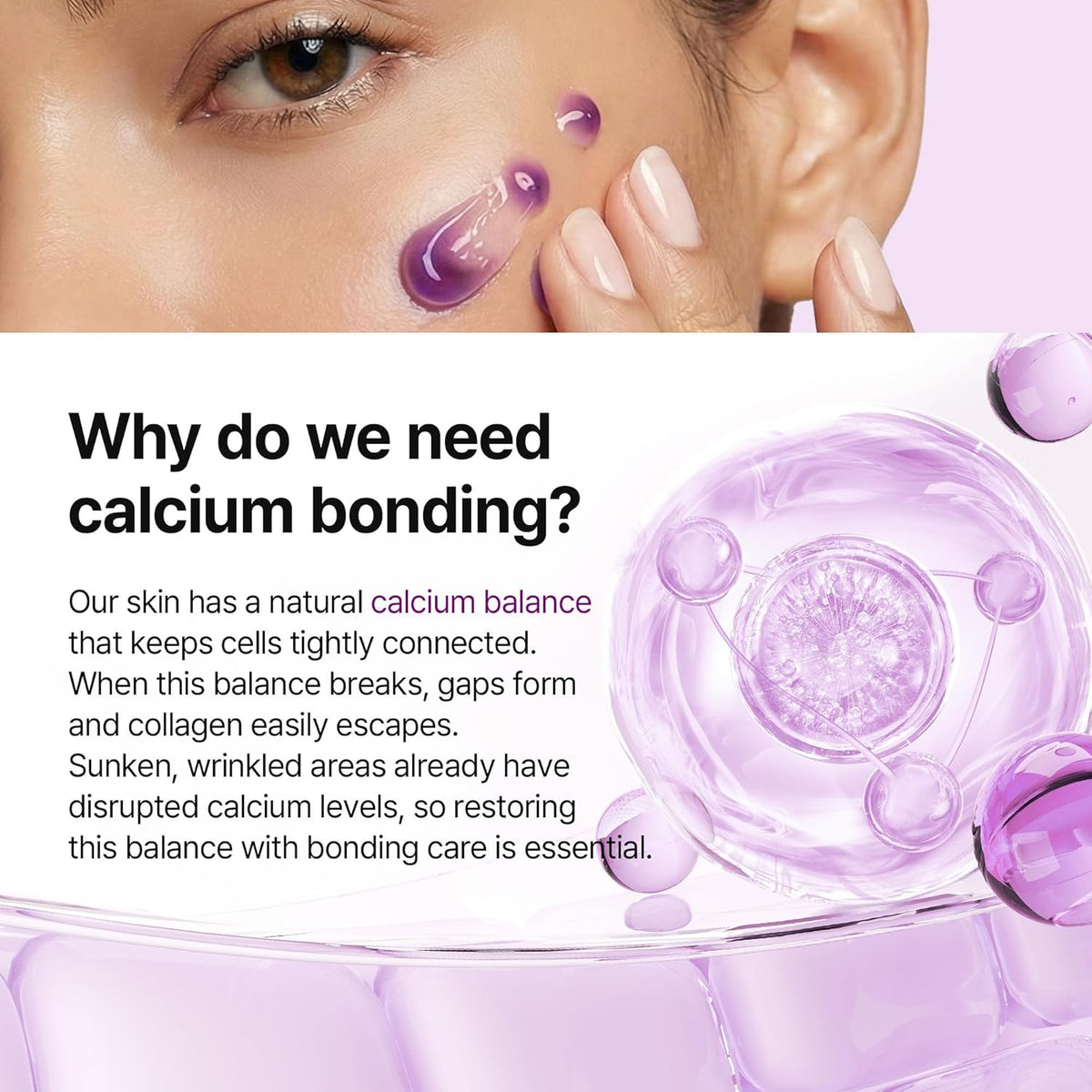Calcium Bonding Eye Cream – Peptide & Hyaluronic Acid Eye Cream for Wrinkles, Dark Circles & Puffy Eyes - photo 5
