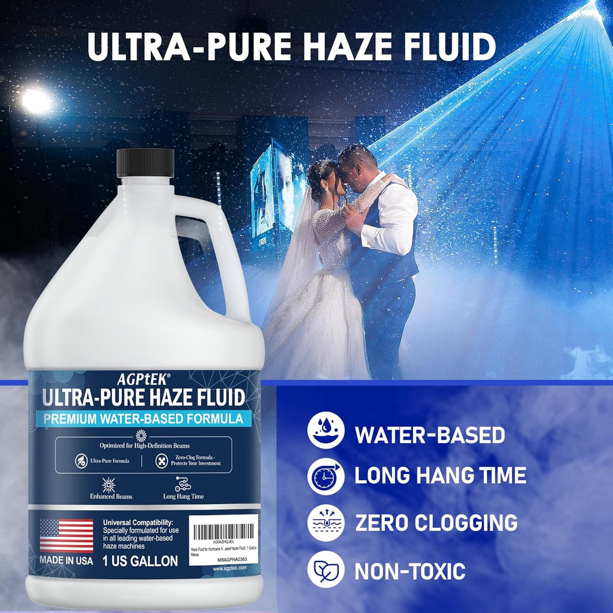 Water-Based Haze Fluid for Stage Effects - 1 Gallon - photo 5