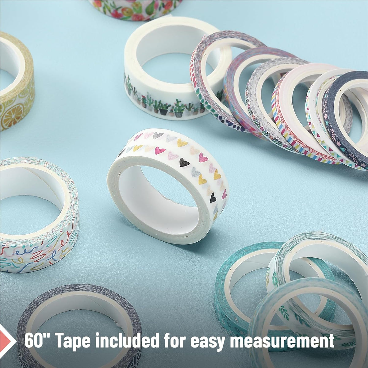 Floral Washi Tape Set, 21 Rolls, Assorted Sizes - photo 5