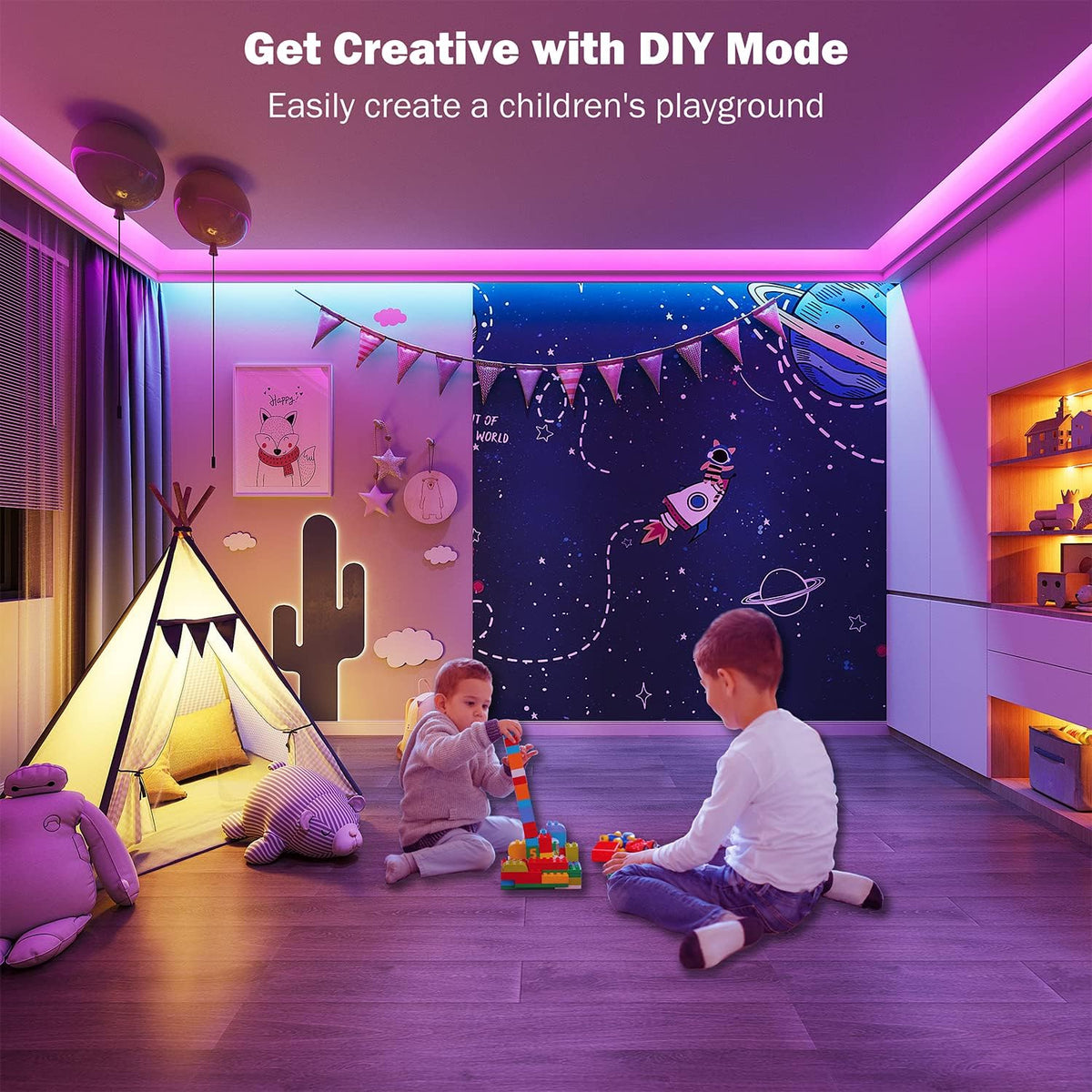 100 ft RGB LED Strip Lights with Music Sync, Remote and Bluetooth App Control - photo 5