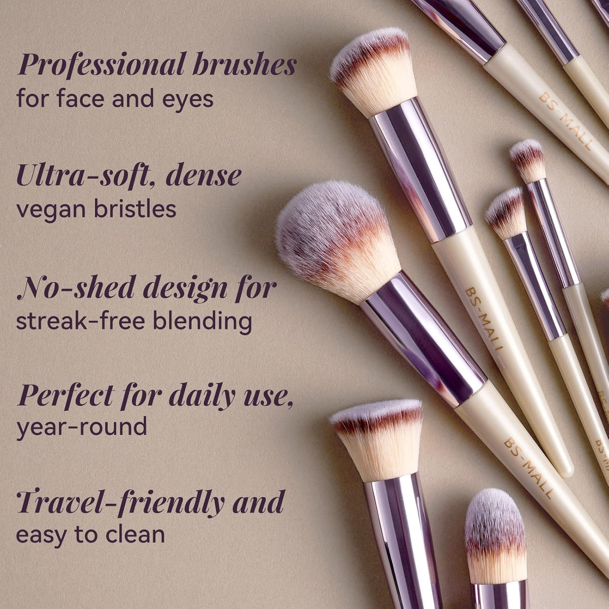 Makeup Brush Set 18 Pcs Premium Synthetic Foundation Powder - photo 5