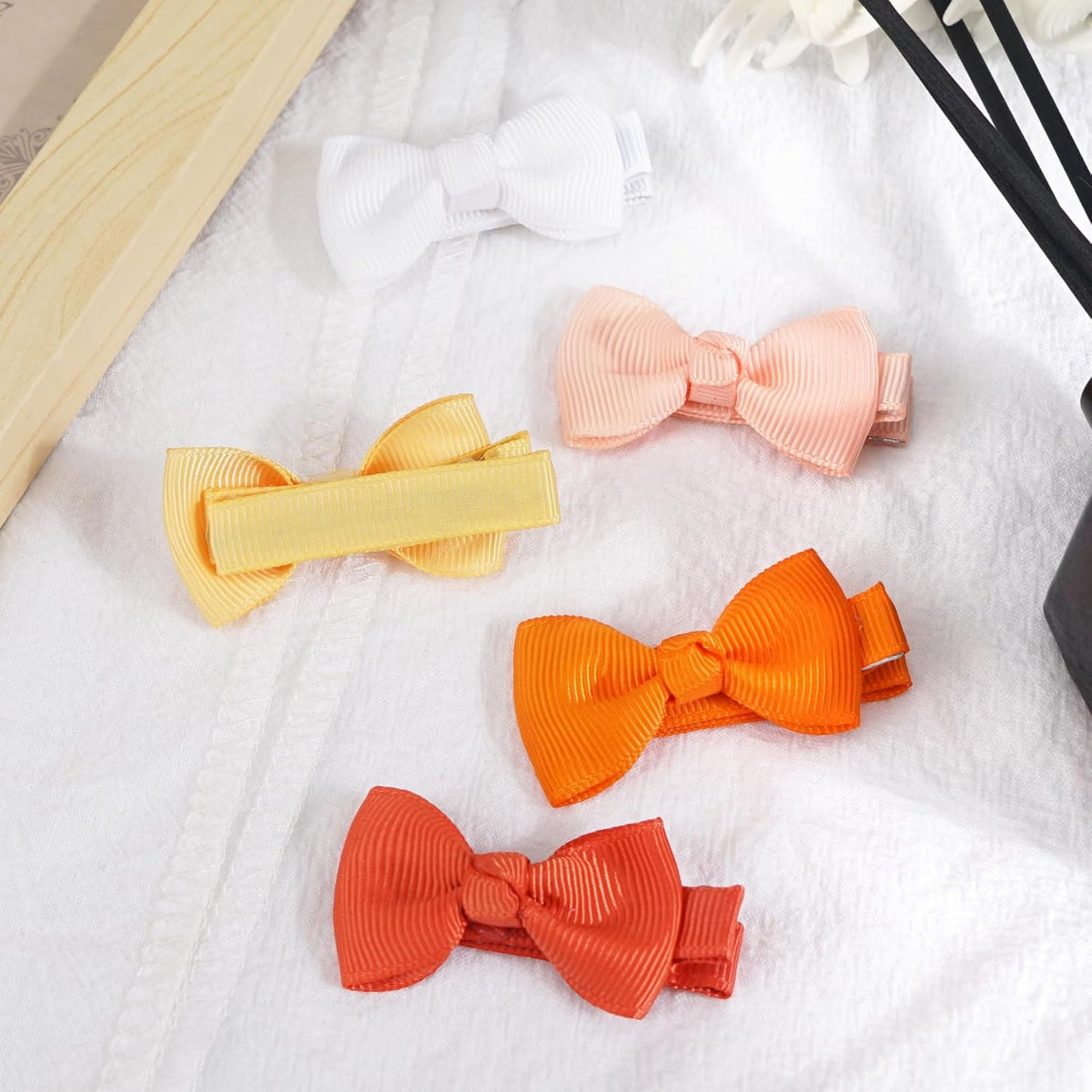 Baby Girls Hair Clips 25PCS Fully Lined Tiny 2" Hair Bows Alligator Clips for Infants Toddlers - photo 5