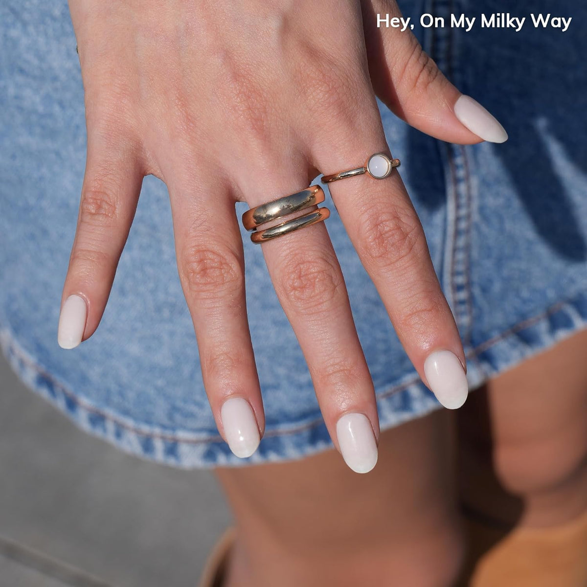 Semi-Cured Gel Nail Strips | No LED Lamp Needed | White Jelly - photo 5